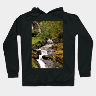 Waterfall Flamsdalen Valley Flam Norway Scandinavia Hoodie